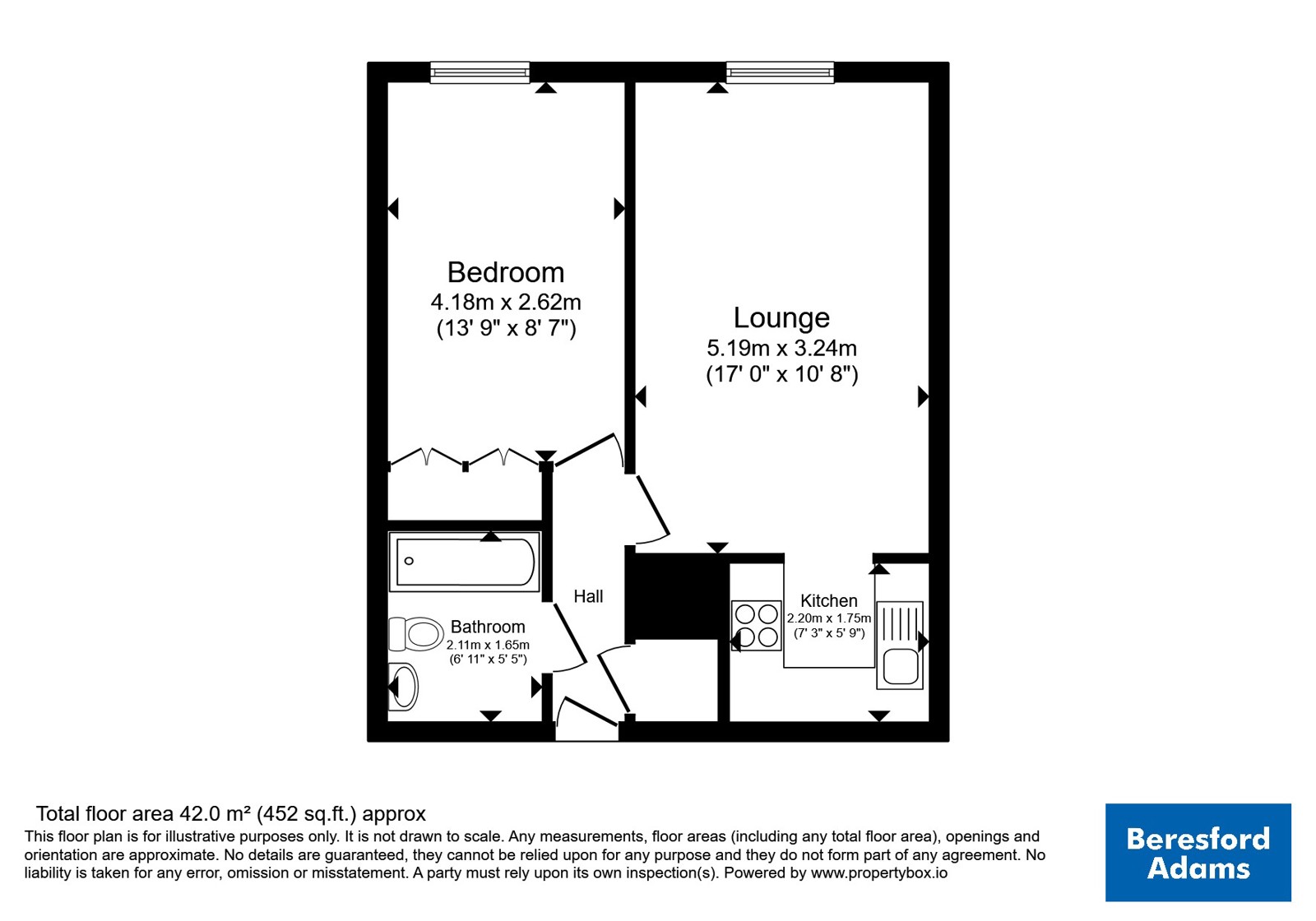 Flat 50, Rhoslan Park, 76, Conway Road, Conwy floorplan