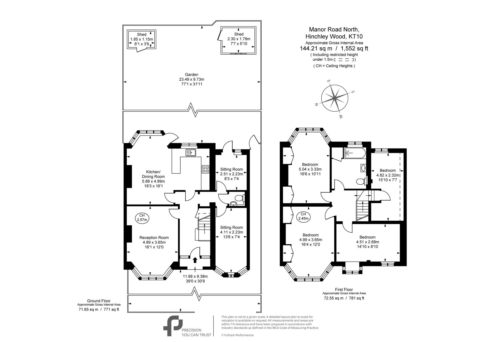 50 Manor Road North, Esher floorplan