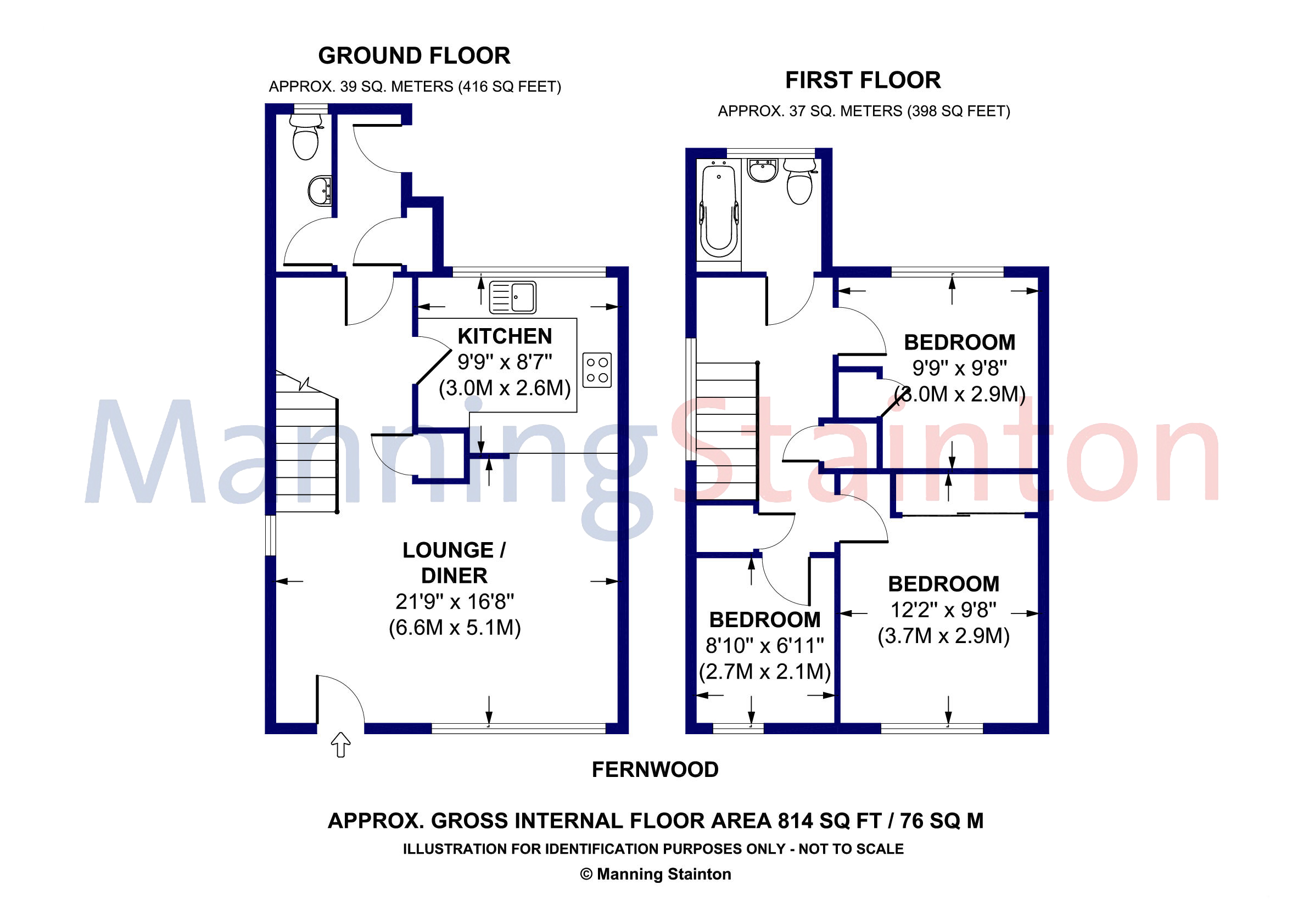 1, Fernwood, Roundhay floorplan