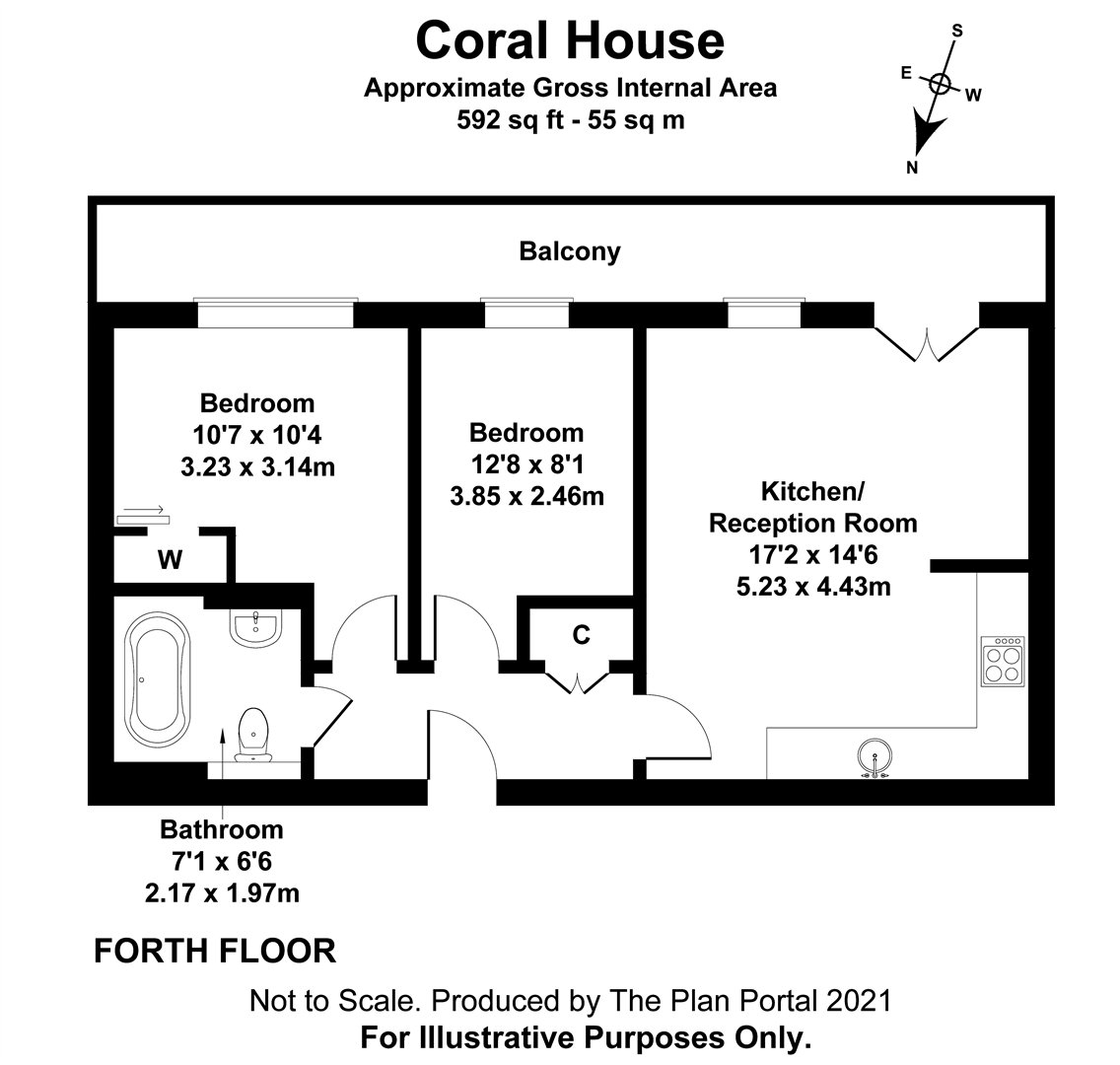 54 Coral House, Lapis Close, London floorplan