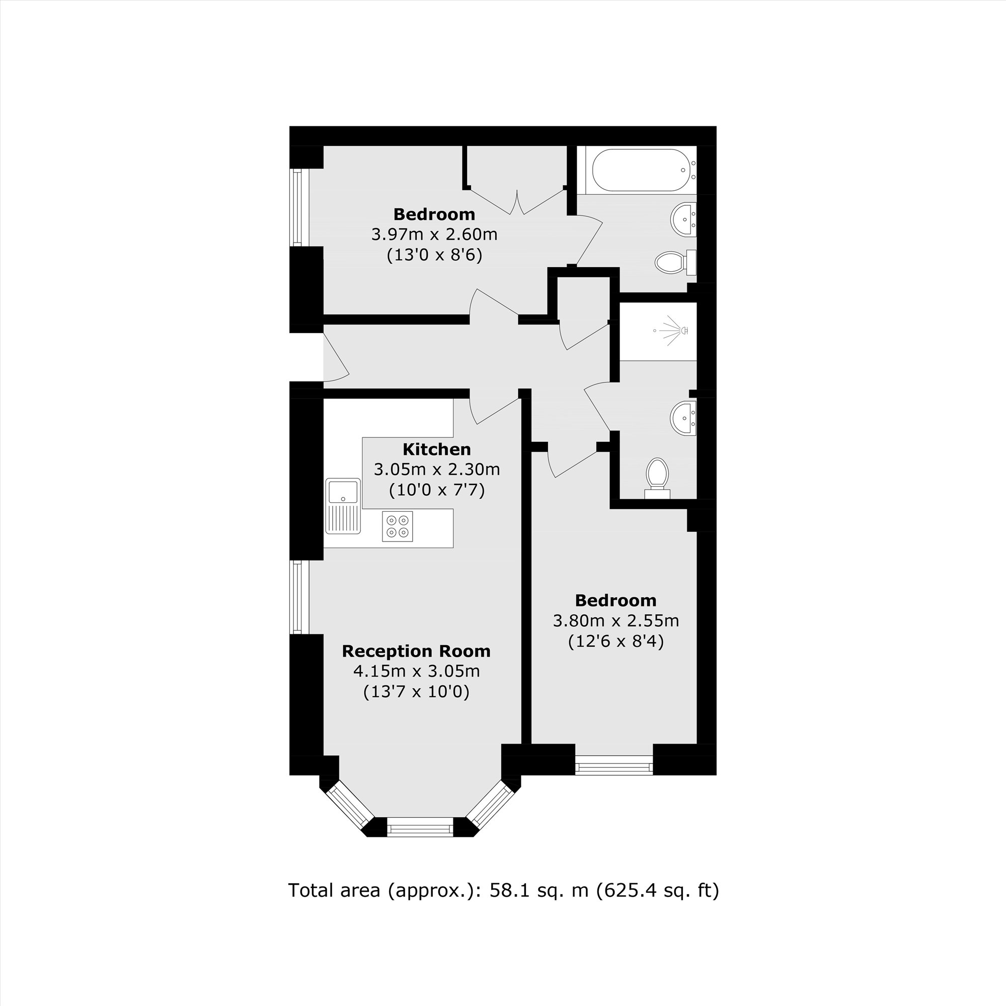 Flat 4, Saxonhurst, 77, Coleshill Road, Teddington floorplan