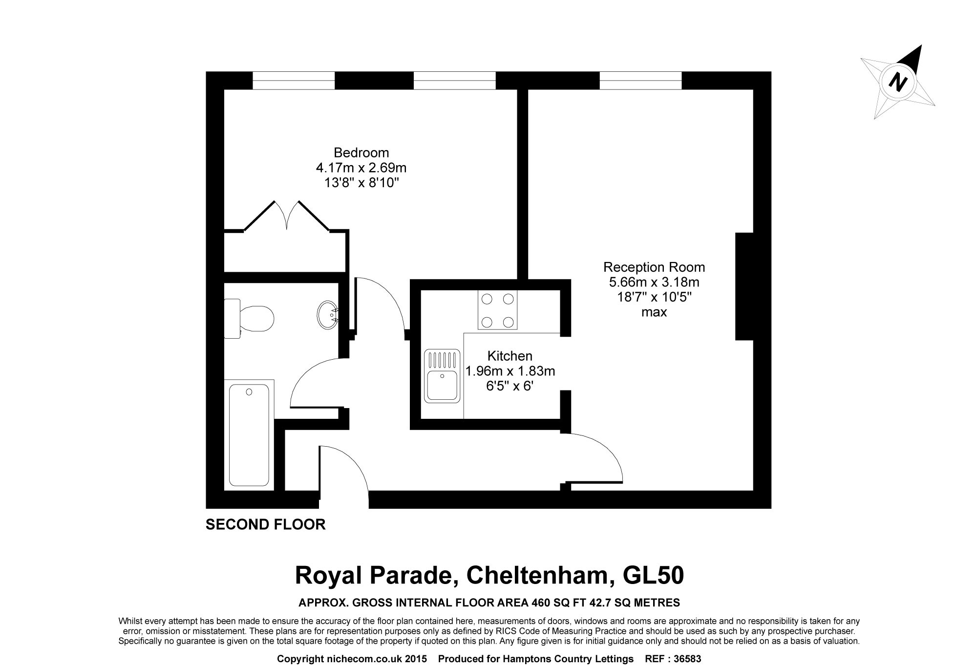 1 Bedrooms Flat to rent in Royal Parade, Cheltenham GL50