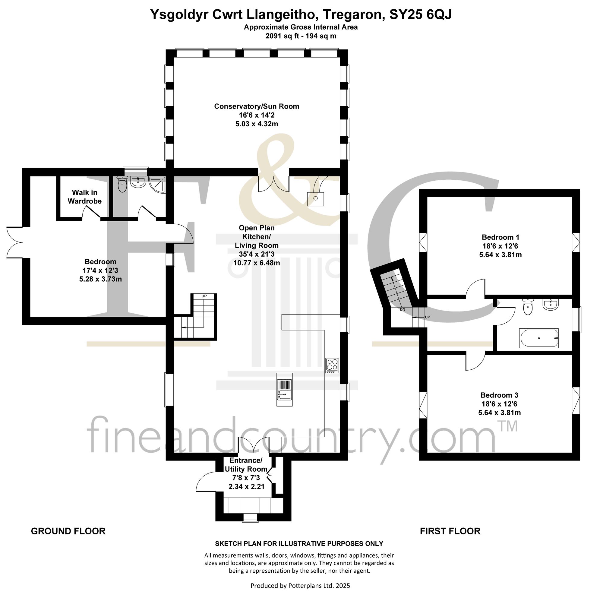 Ysgoldy'r Cwrt, Tregaron floorplan