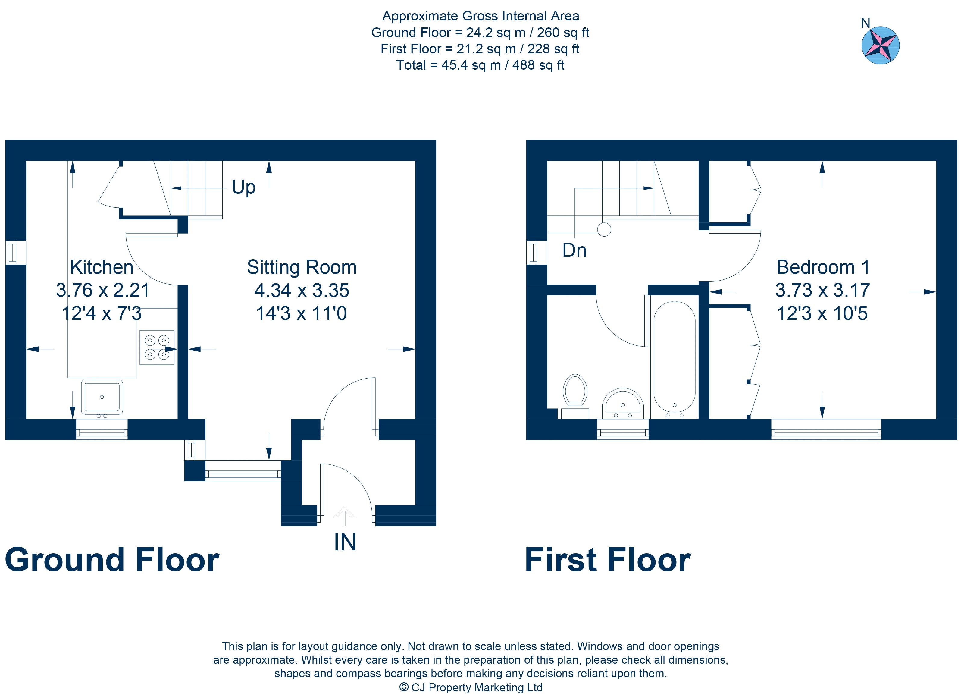 1 Bedrooms Terraced house for sale in Levery Close, Abingdon OX14