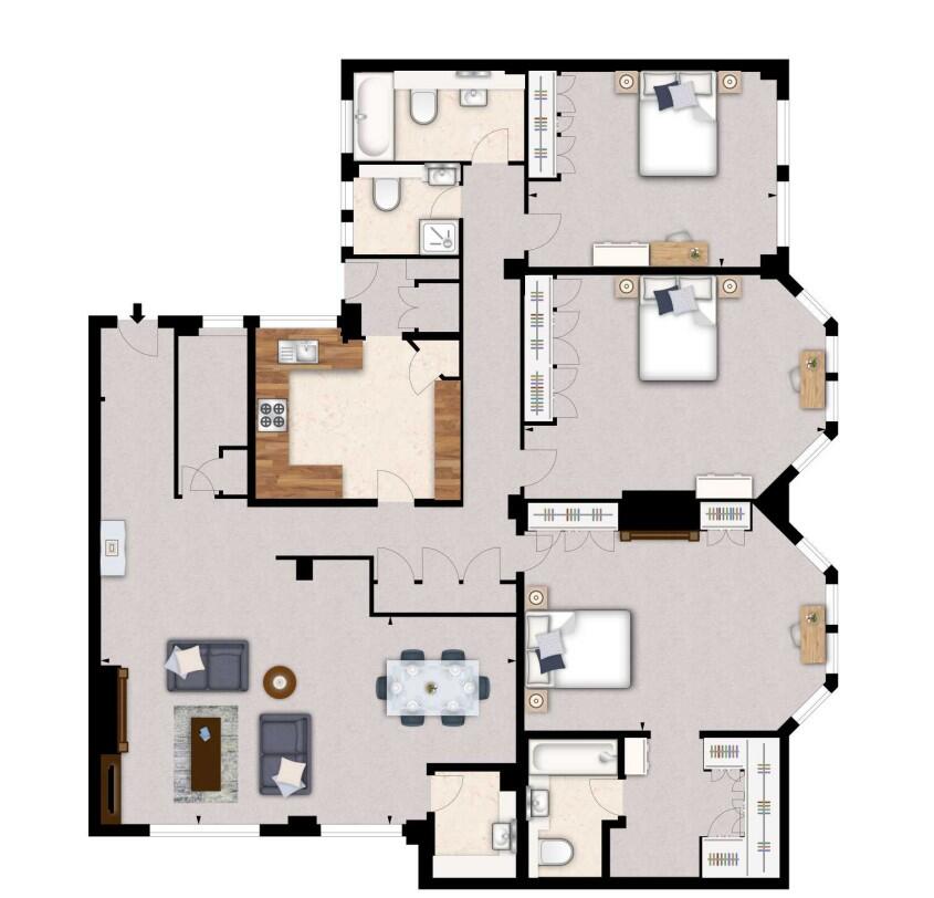 Flat 7, 143, Strathmore Court, Park Road, London floorplan