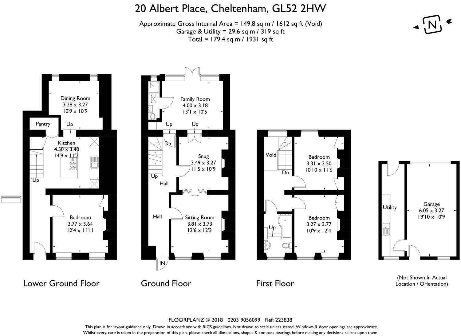 3 Bedrooms Terraced house for sale in Albert Place, Cheltenham, Gloucestershire GL52