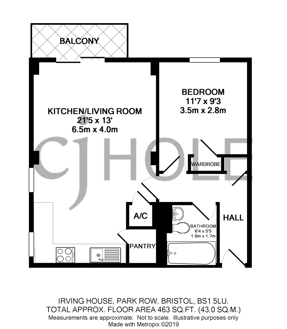 1 Bedrooms Flat to rent in Irving House, Park Row, Bristol, Somerset BS1