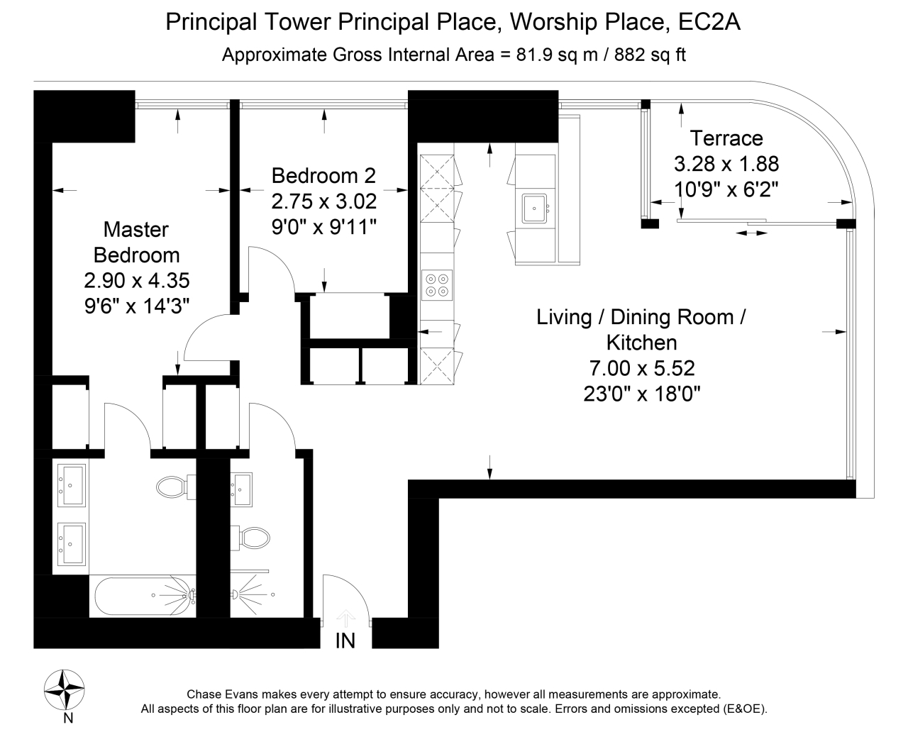Principle place, Worship Street, London floorplan