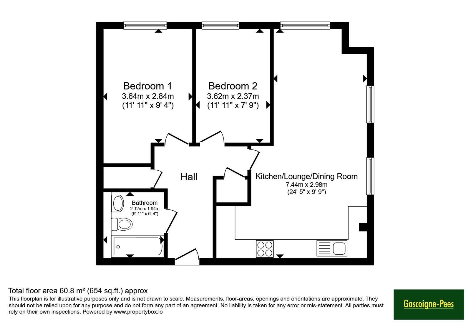 Flat 3, Flynn HouseCLY260242, 20, Woodside Close, Surrey floorplan
