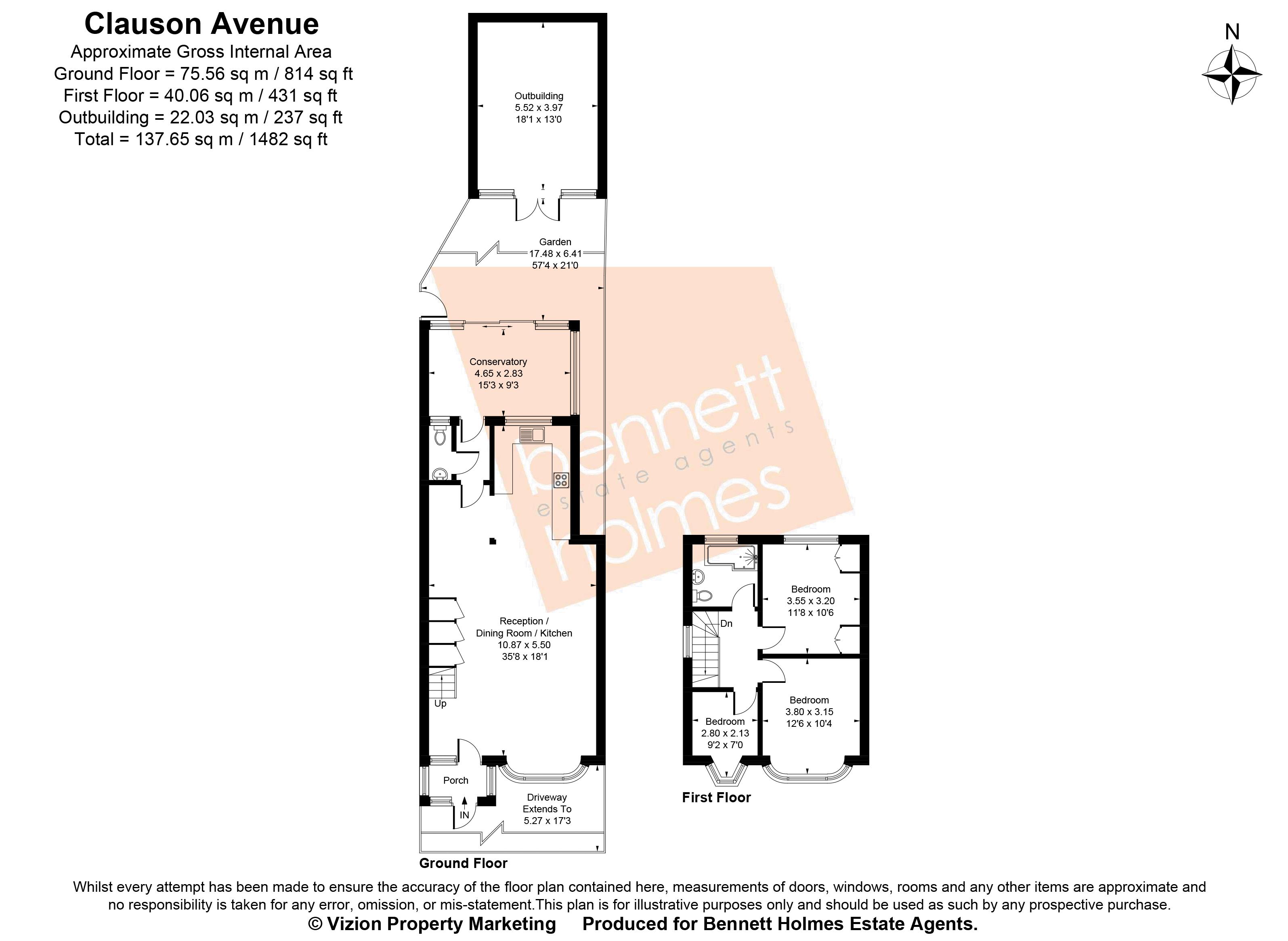 24, Clauson Avenue, Northolt floorplan