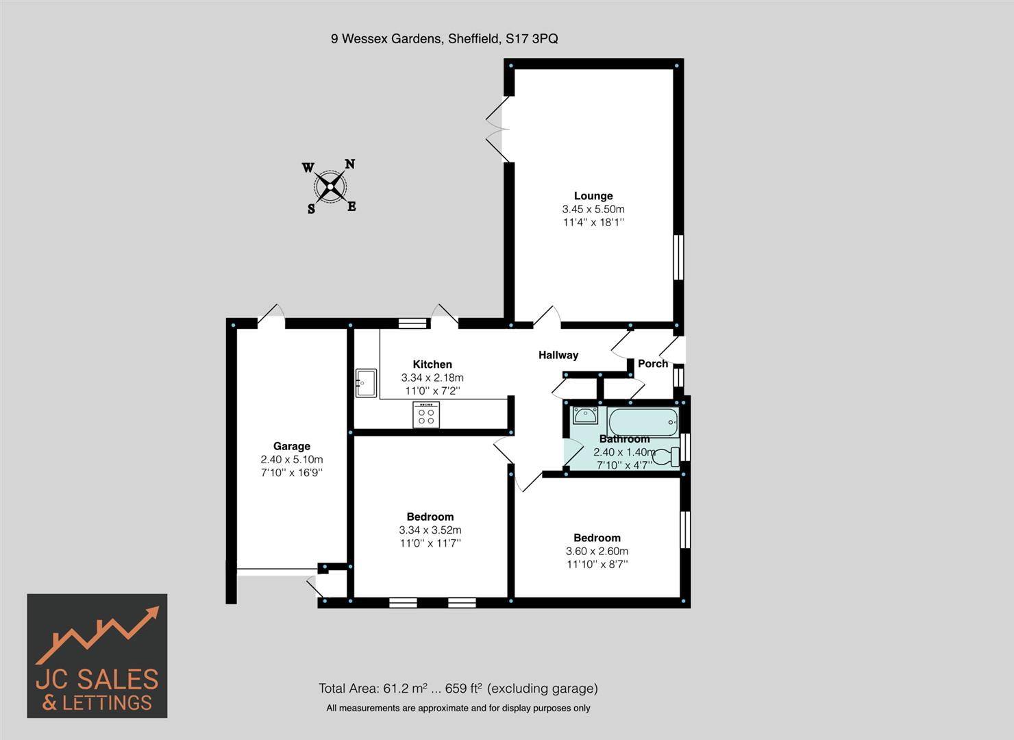 9, Wessex Gardens, Sheffield floorplan