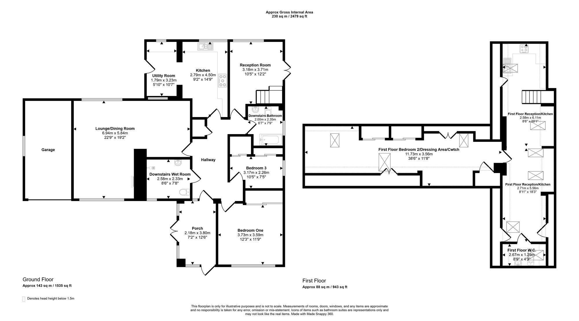 Pankina Bungalow Maesteg Road, Port Talbot floorplan