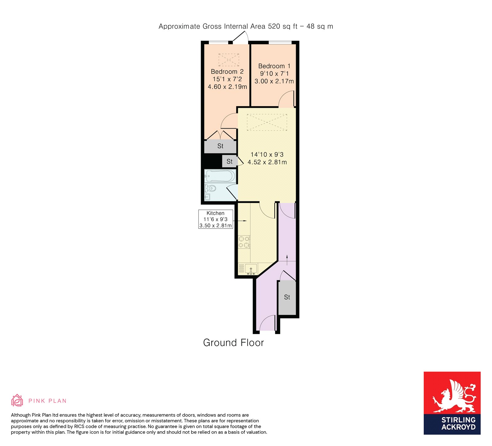 Ground Floor Flat, 484, Green Street, London floorplan