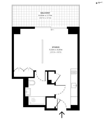 Flat 2705, Bagshaw Building, London floorplan