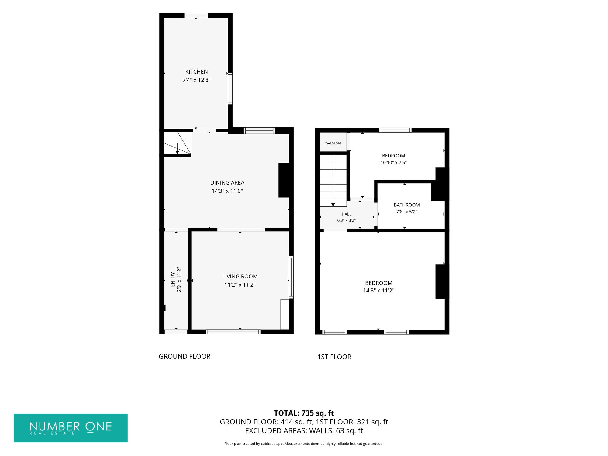 45 Downing Street, Newport floorplan