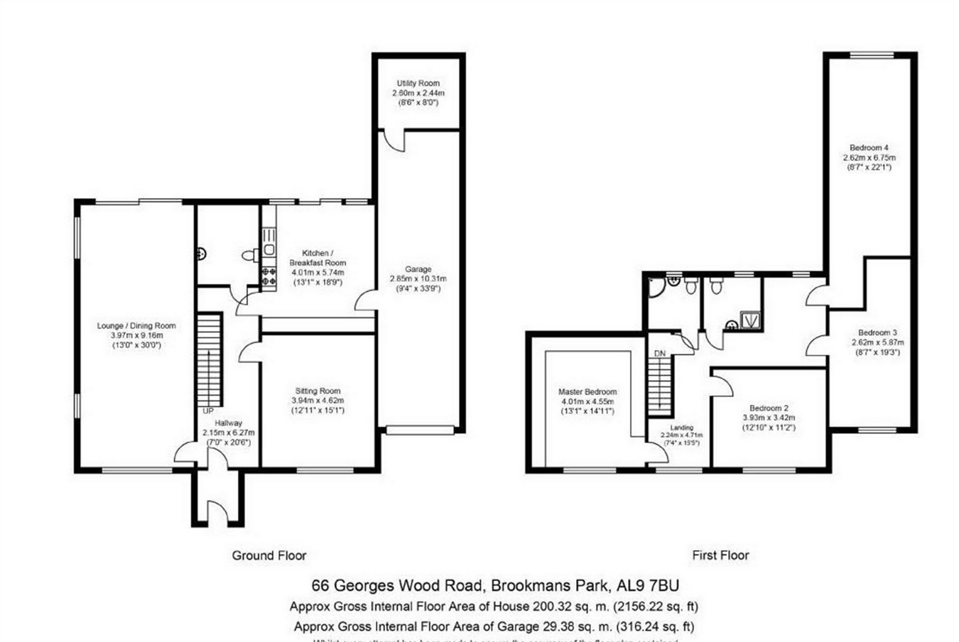 4 Bedrooms Detached house for sale in Georges Wood Road, Brookmans Park, Hatfield AL9