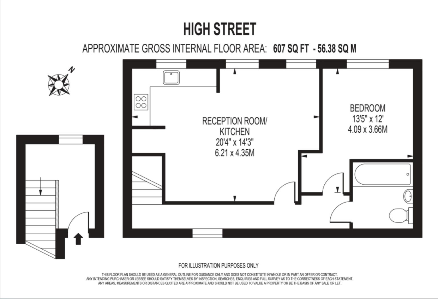 Flat 2, 94, High Street, DORKING floorplan