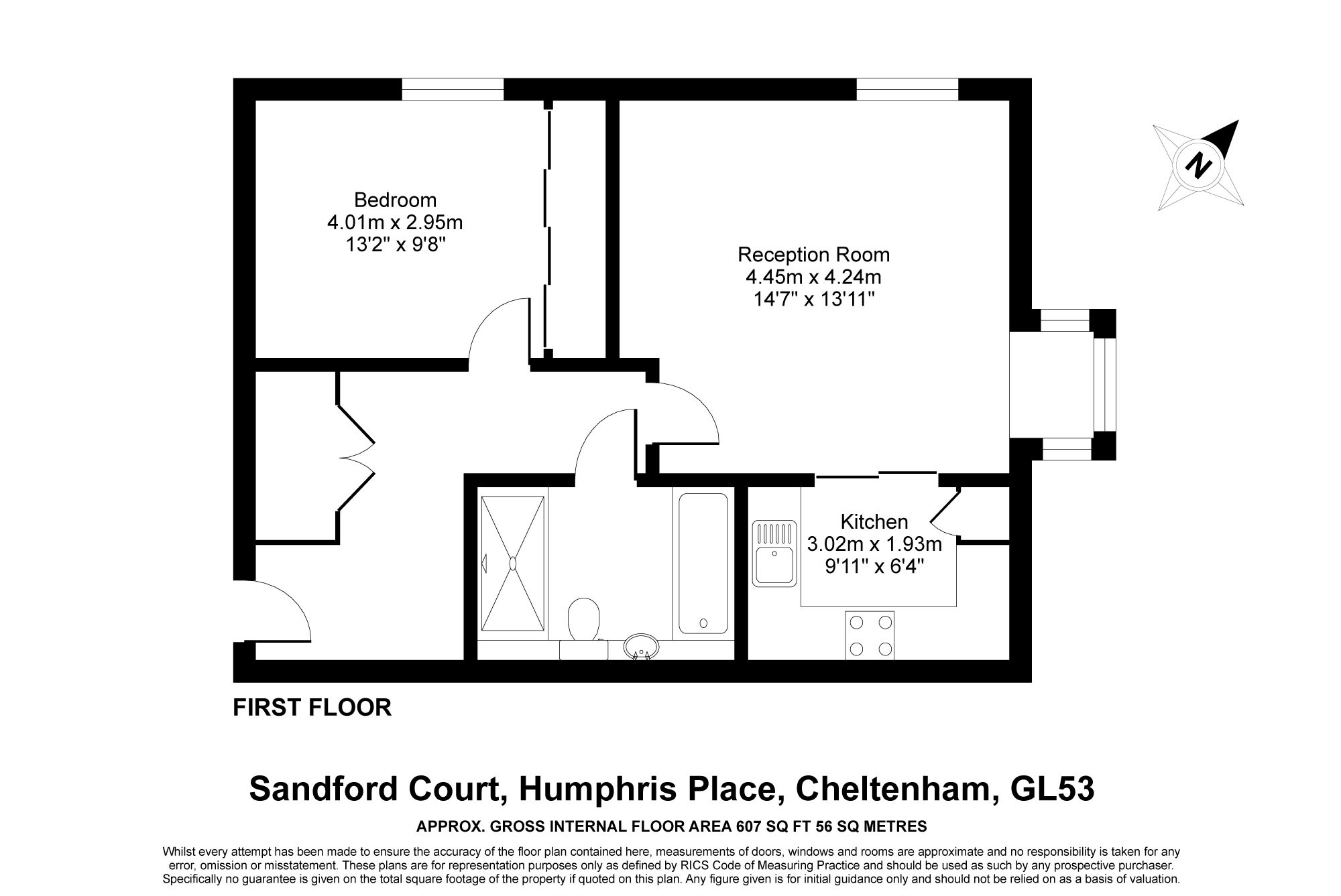 4 Sandford Court, Humphris Place, Cheltenham floorplan