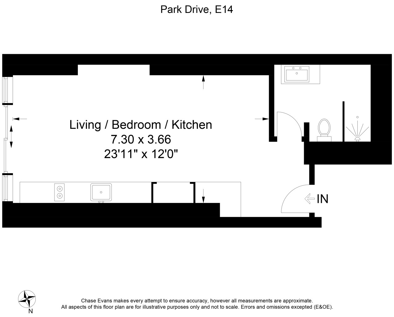 Flat 402, 10, Park Drive, Canary Wharf floorplan