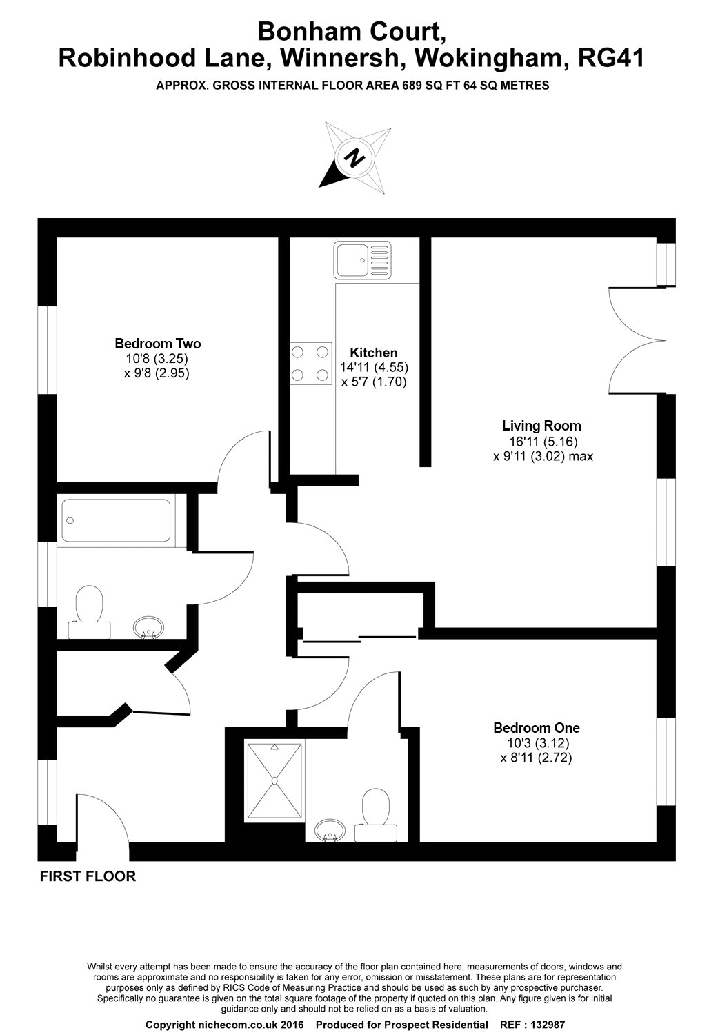 2 Bedrooms Flat to rent in Bonham Court, Robinhood Lane, Wokingham, Berkshire RG41