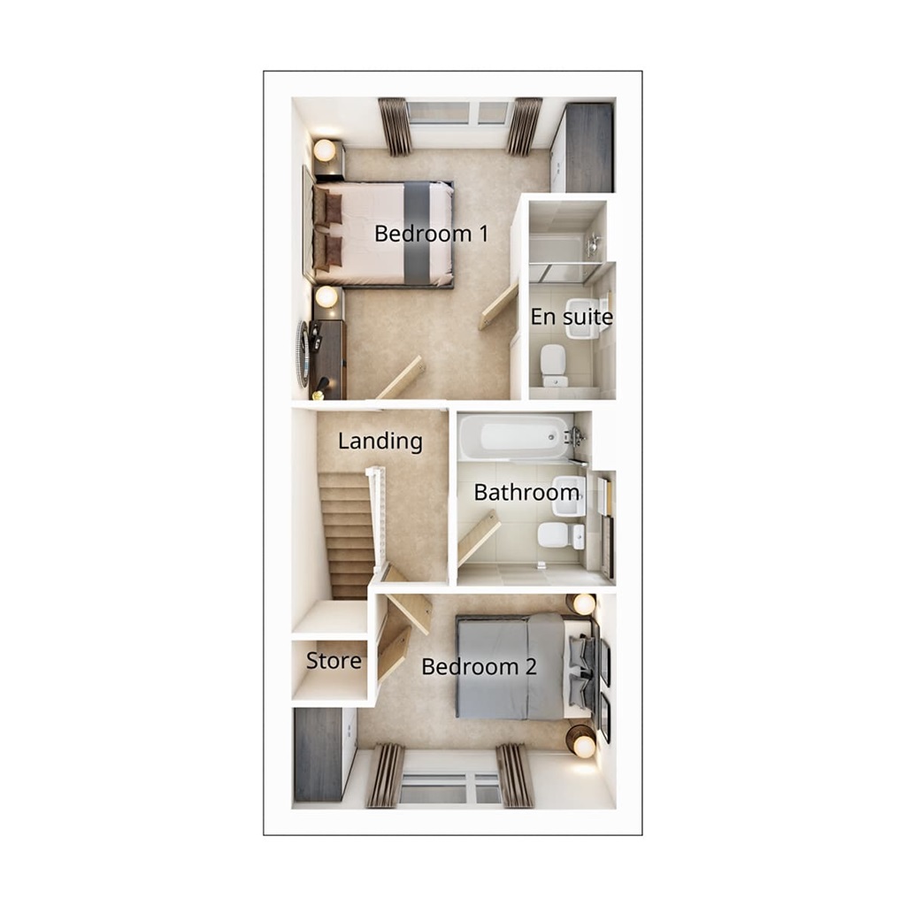 The Beaford - Plot 448, Heathwood At Brunton Rise, Newcastle Great Park, Newcastle Upon Tyne floorplan