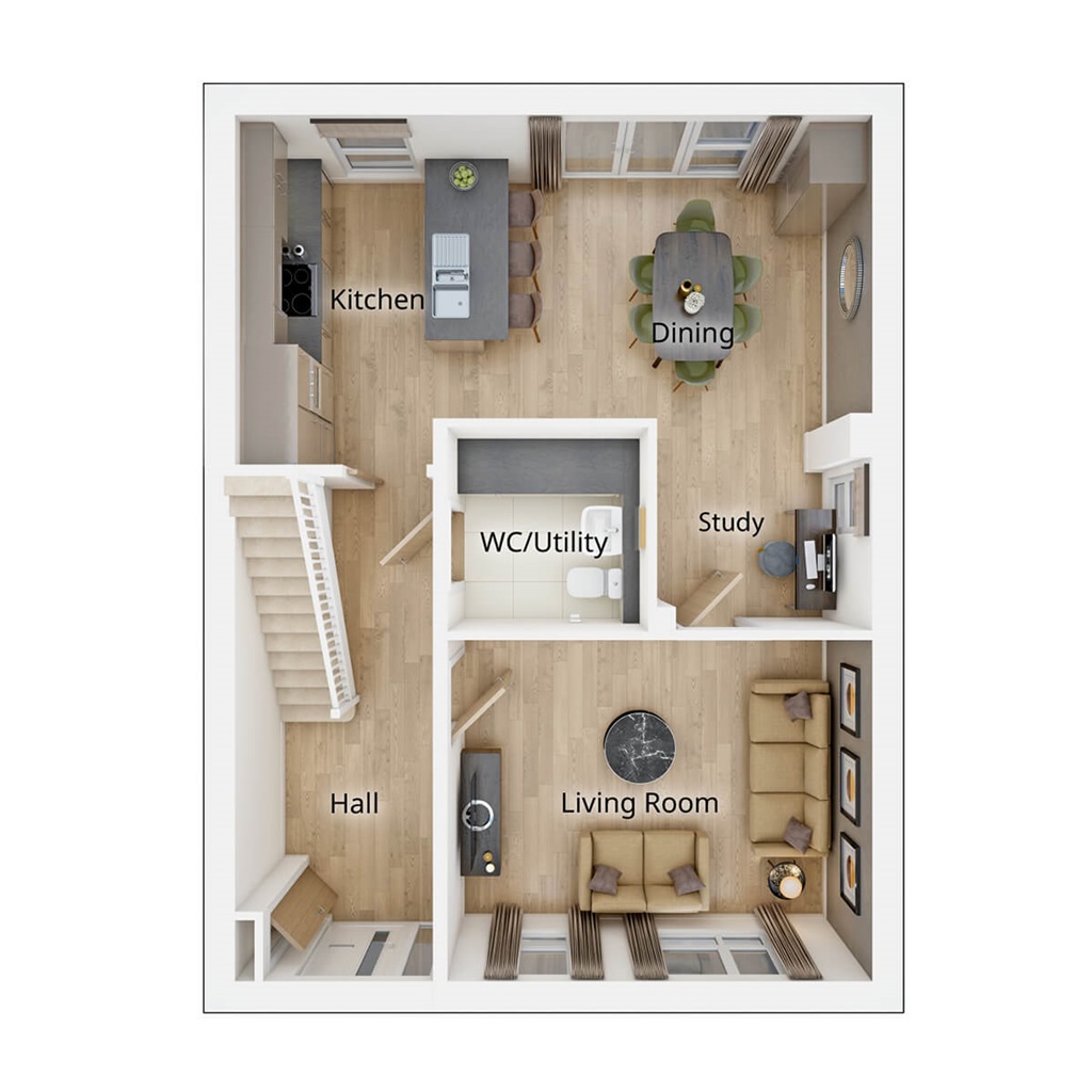The Colford - Plot 6, Pentland Gardens, Off Reeforts Avenue, Bilston floorplan