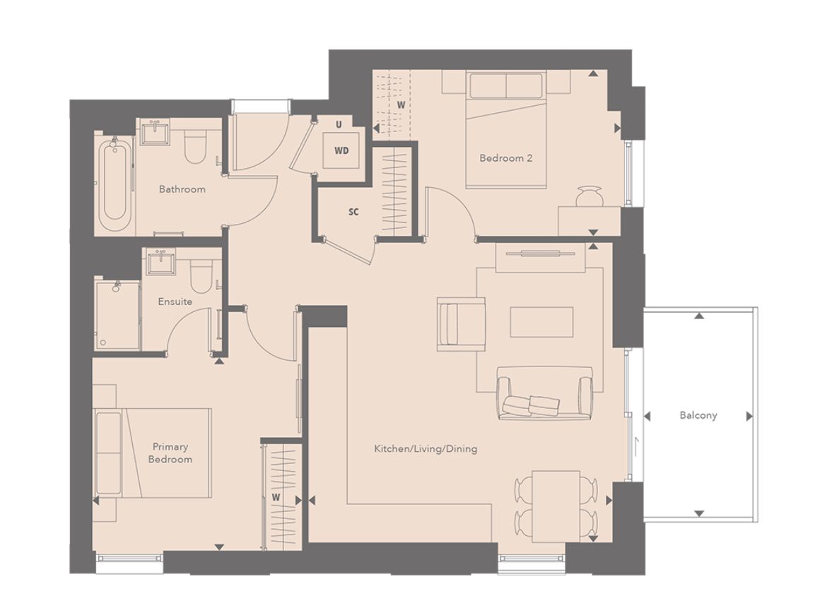 507 Iris House Poplar Riverside, London floorplan
