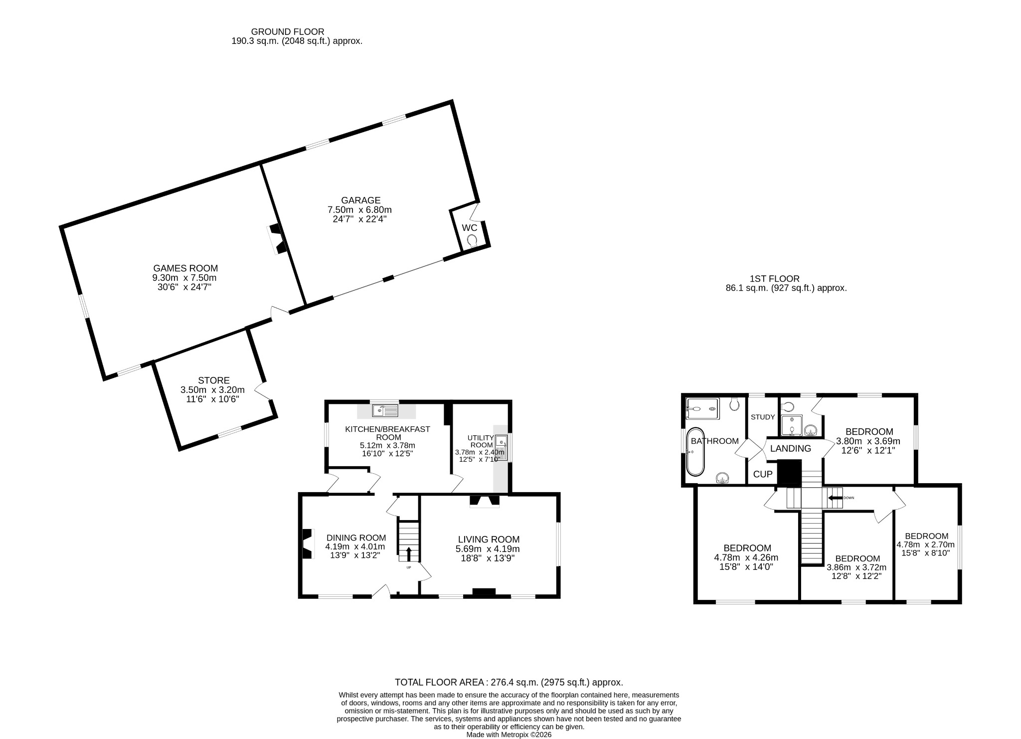Butchers House, High Street, Helston floorplan