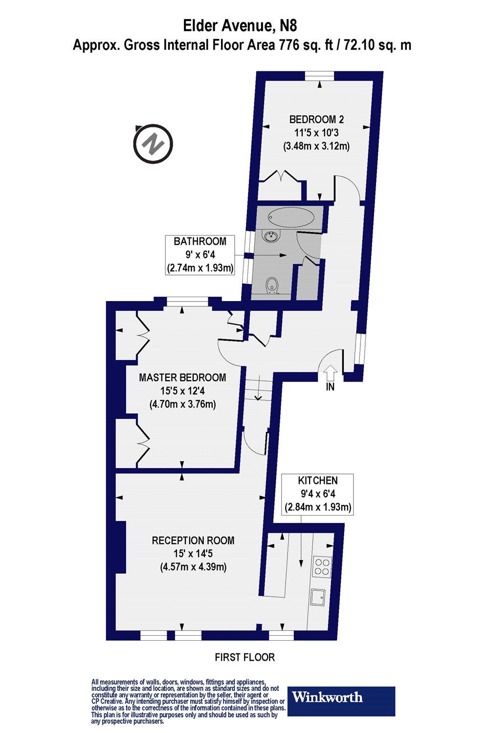 2 Bedrooms Flat to rent in Elder Avenue, London N8