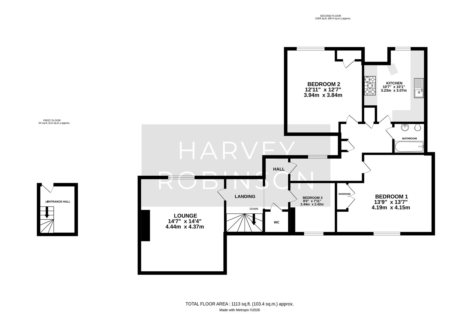 5 Kingston House St. Johns Place, Huntingdon floorplan