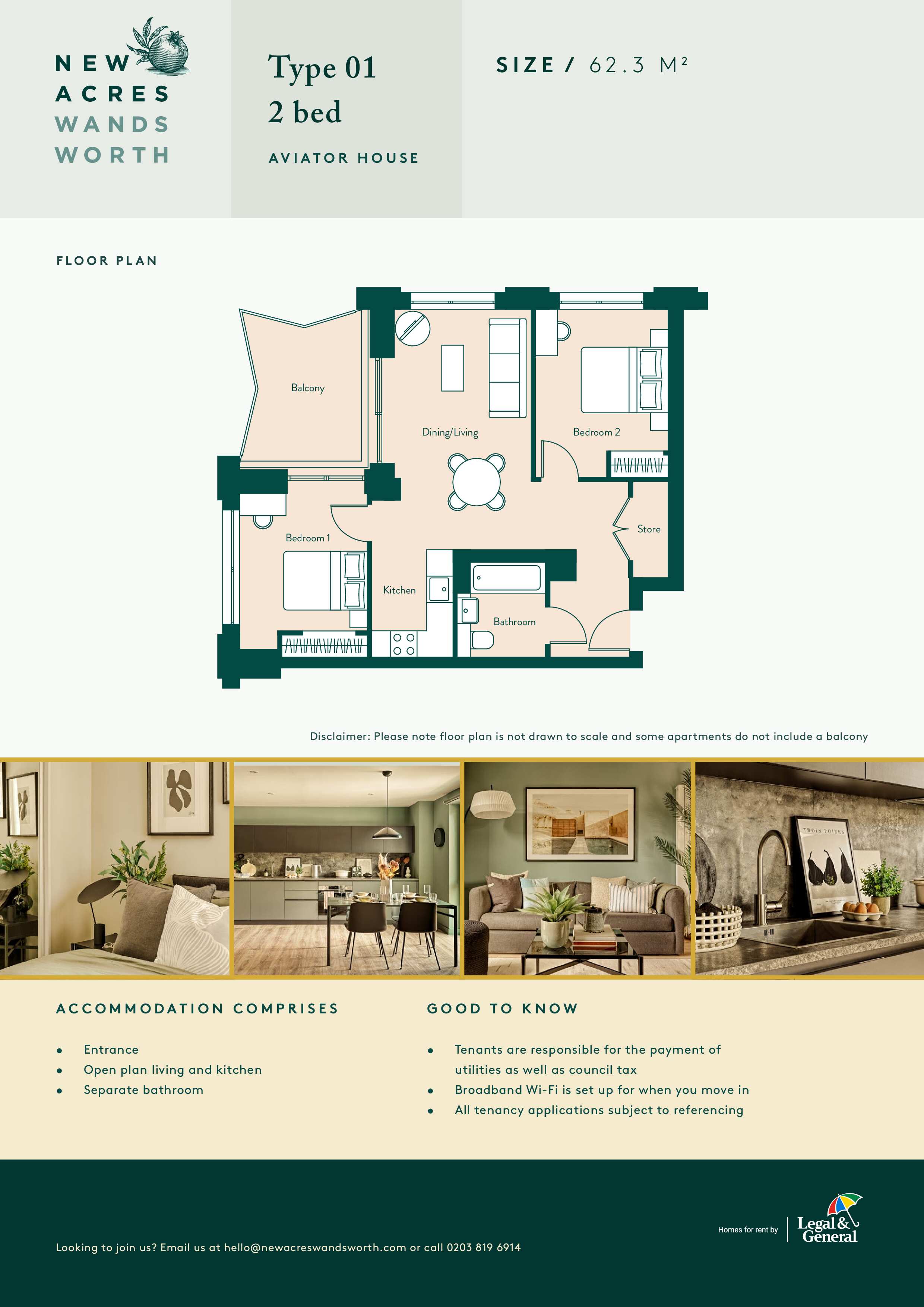 E96, New Acres, Kitemaker House, 3 New Acres Lane, SW18 1EG, London floorplan