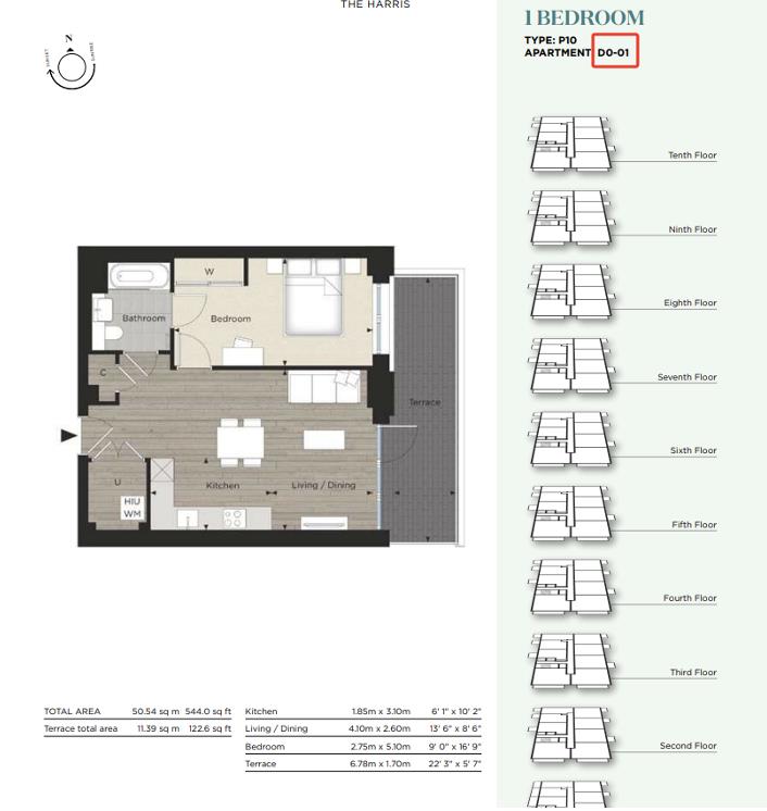 Flat 1, Iris House, 2 Cedrus Avenue, Southall floorplan