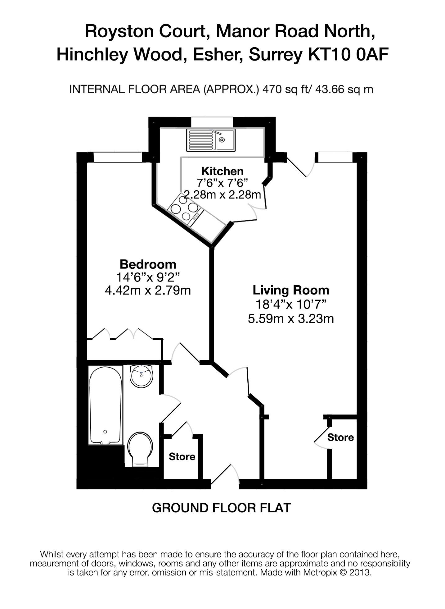 7 Royston Court, Manor Road North, Esher floorplan