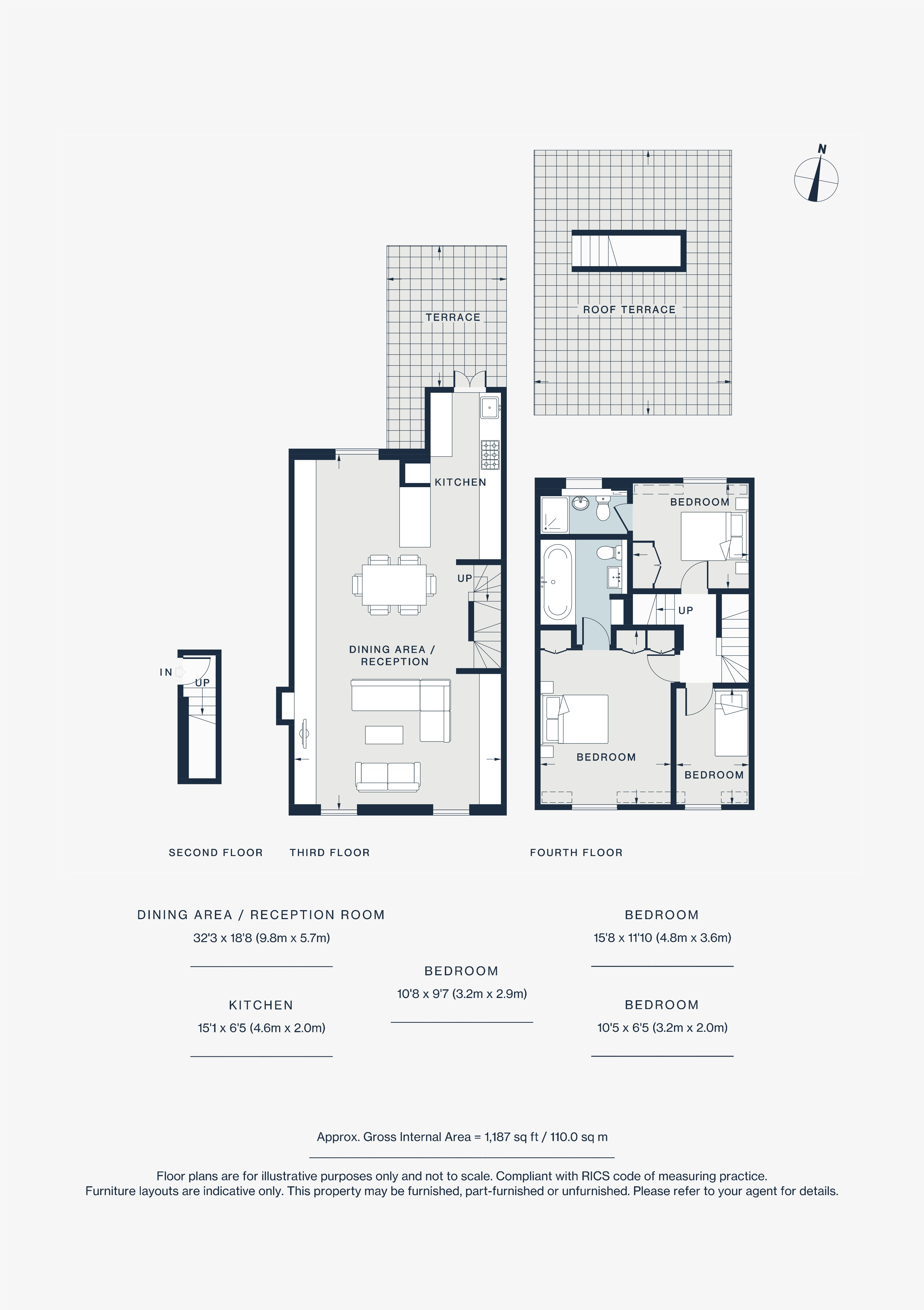 Flat 4, 40, St Stephens Gardens, London floorplan