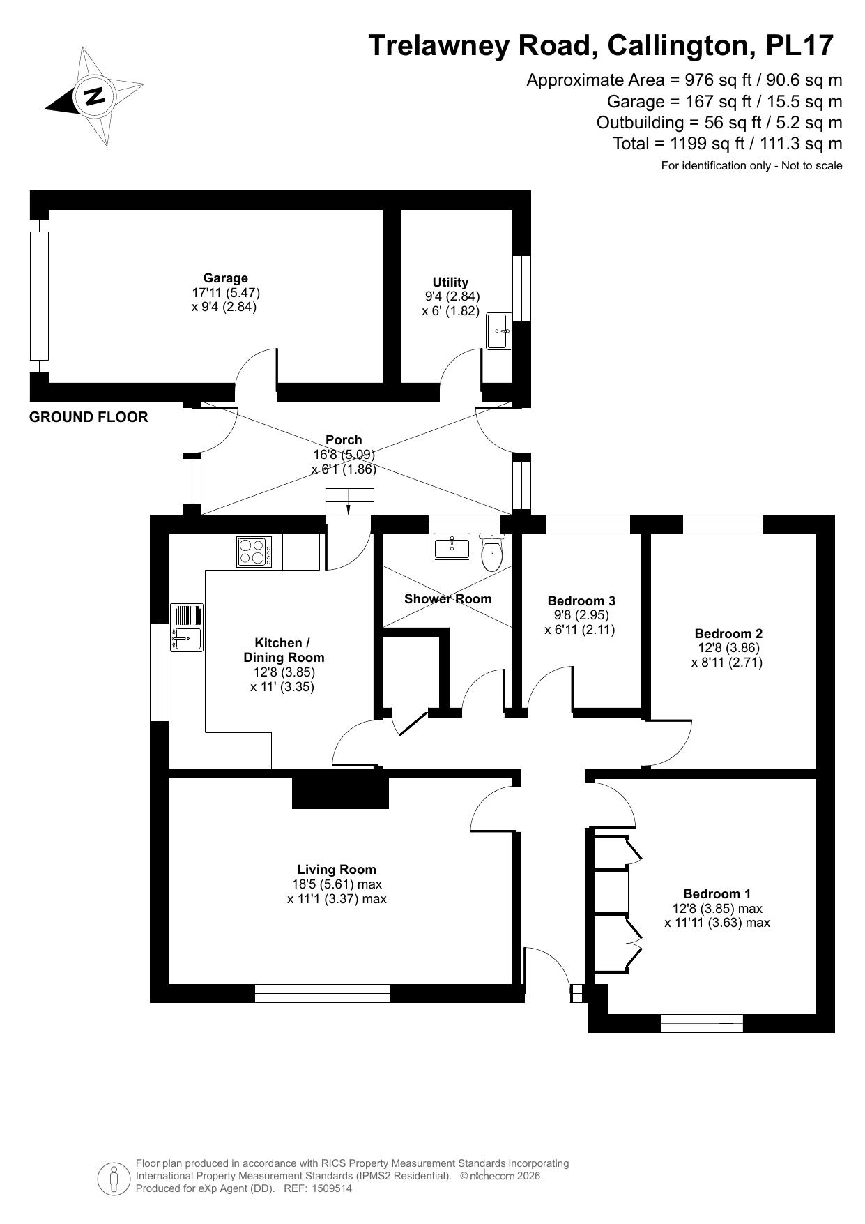 17, Trelawney Road, Callington floorplan