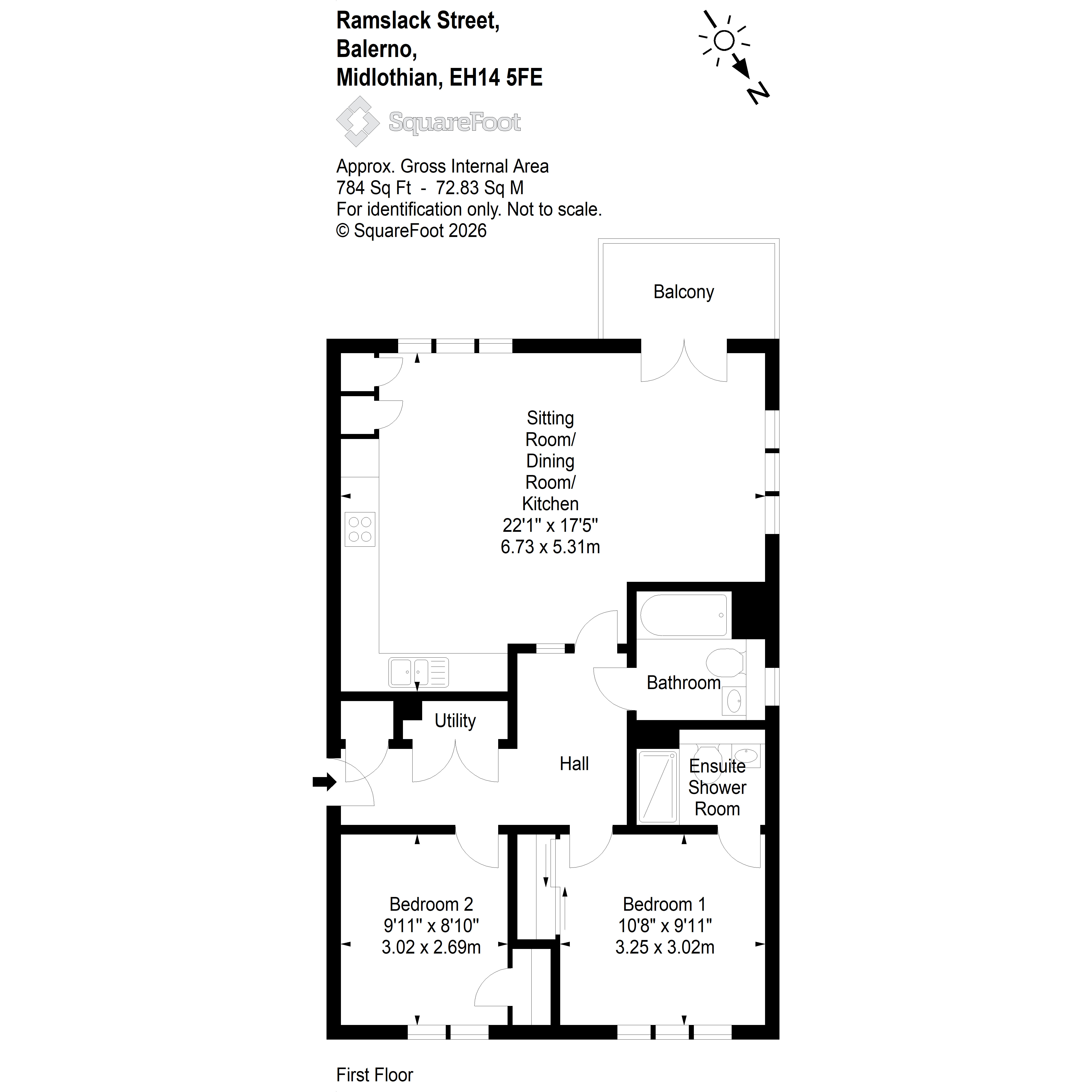 1 (flat 5), Ramslack Street, Balerno, Edinburgh floorplan
