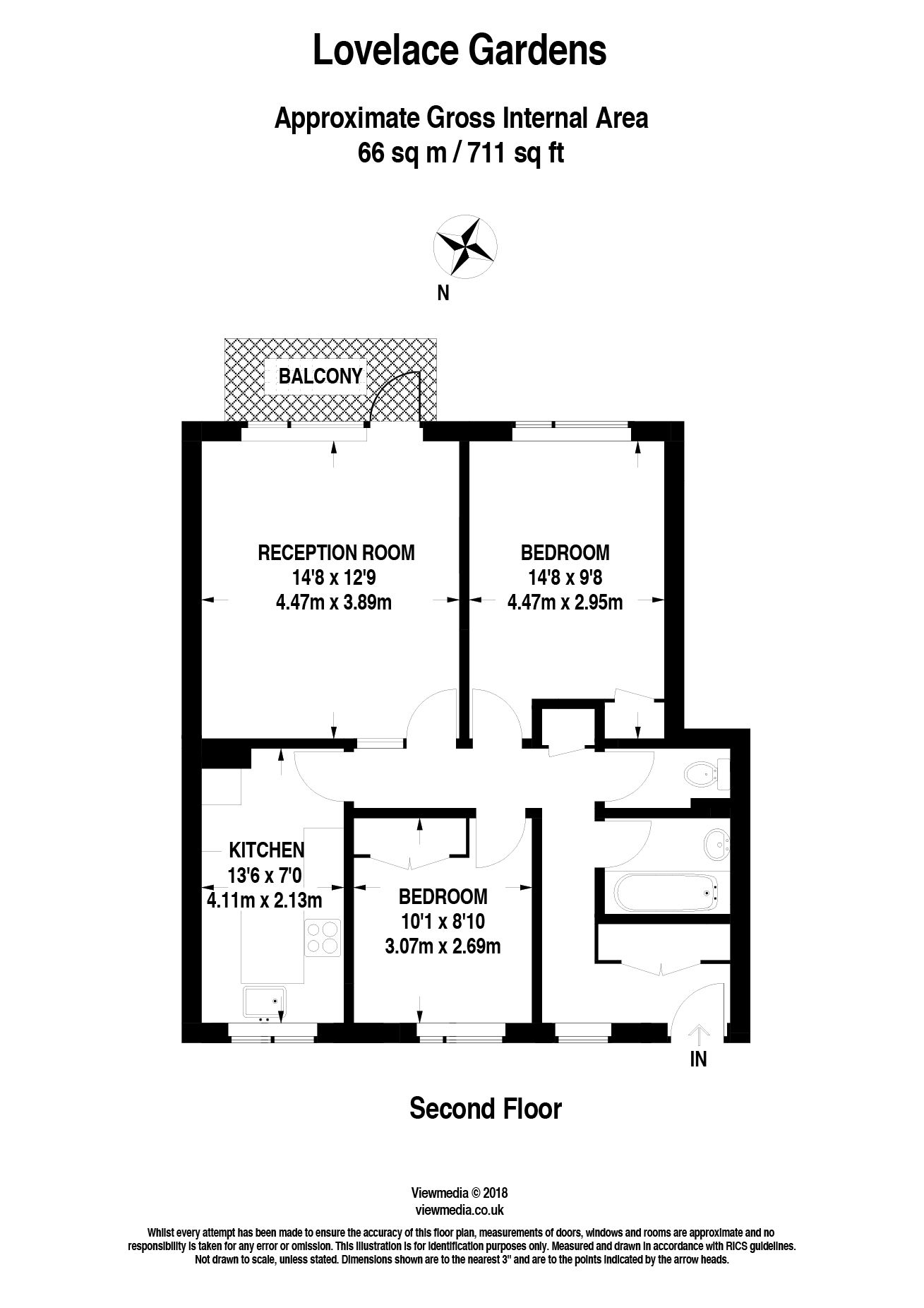 2 Bedrooms Flat for sale in Lovelace Gardens, Surbiton KT6