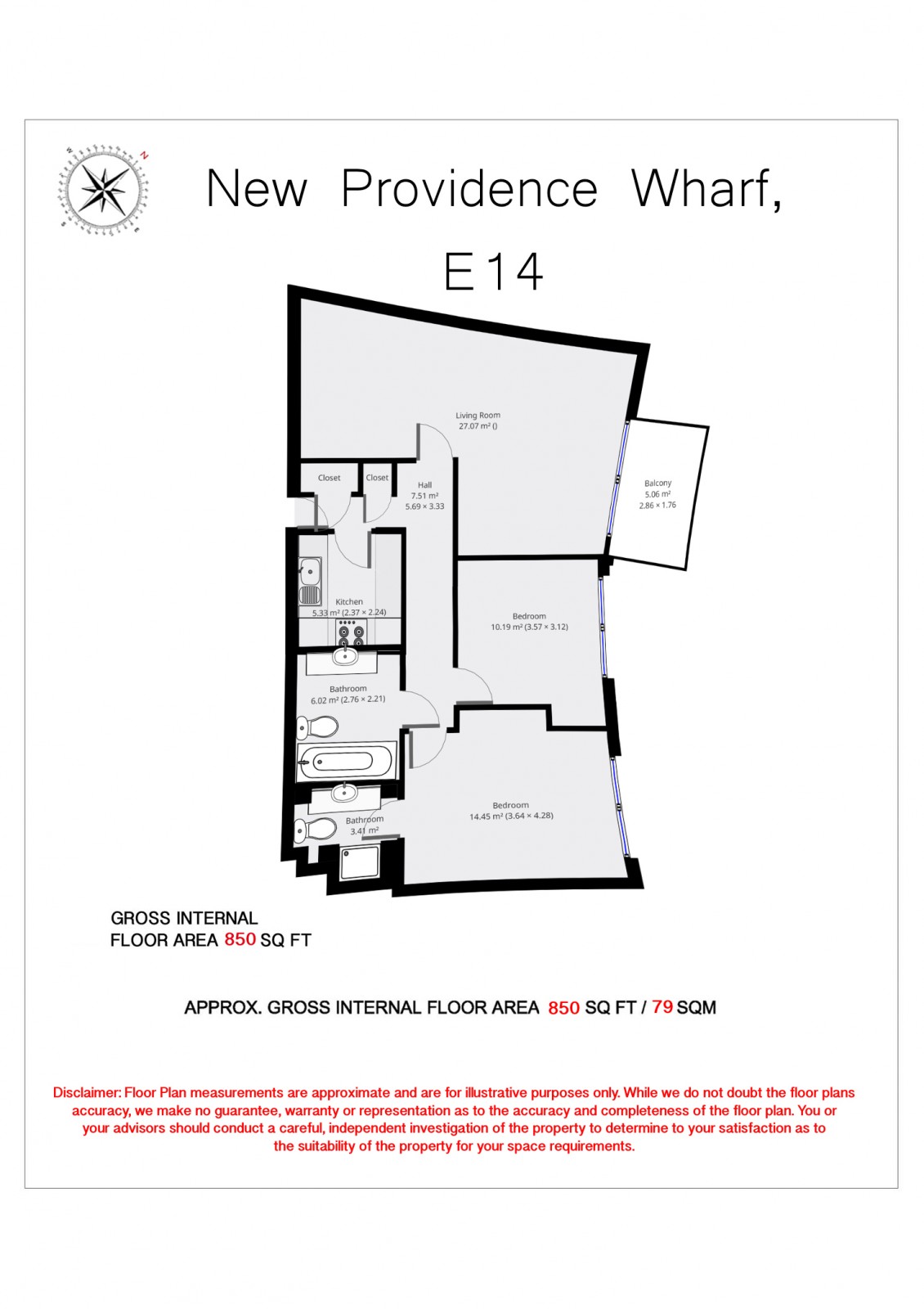 2 Bedrooms Flat to rent in Fairmont Avenue, London E14