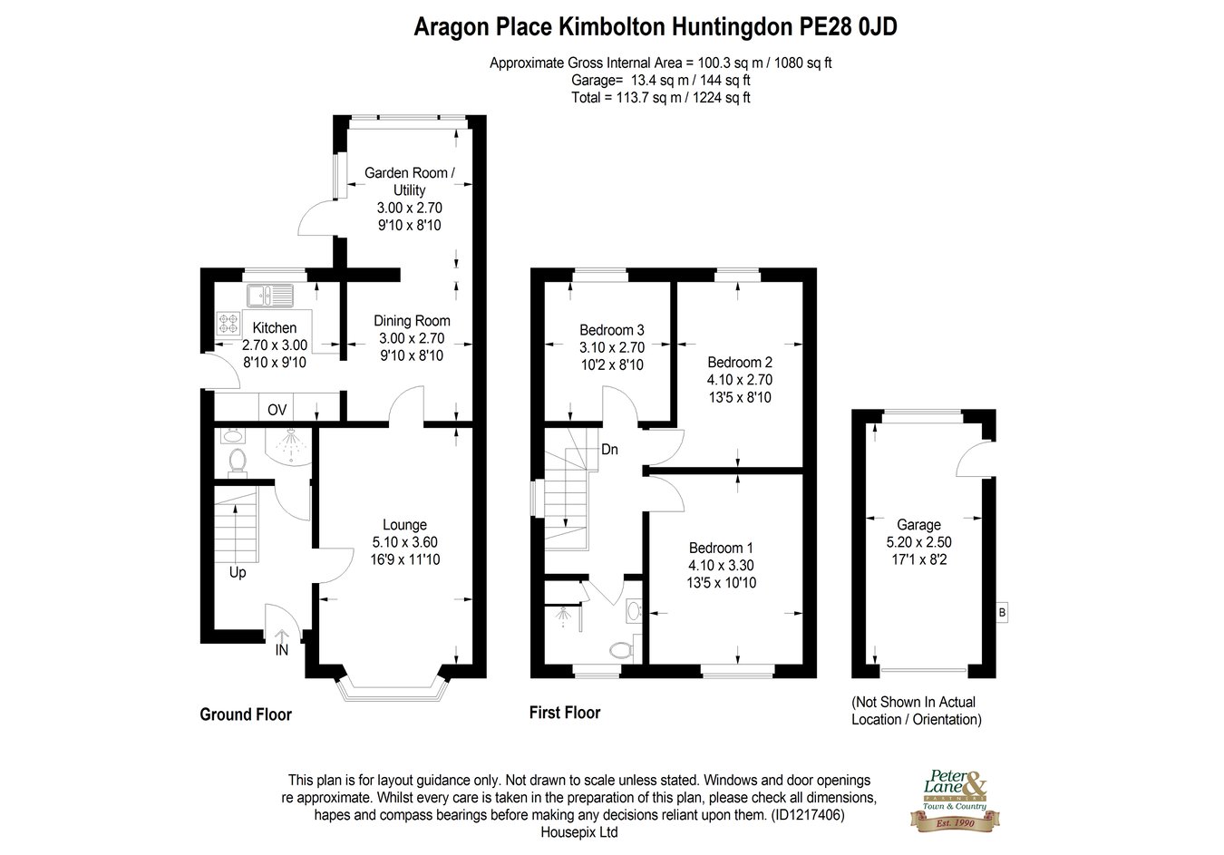 23, Aragon Place, Huntingdon floorplan