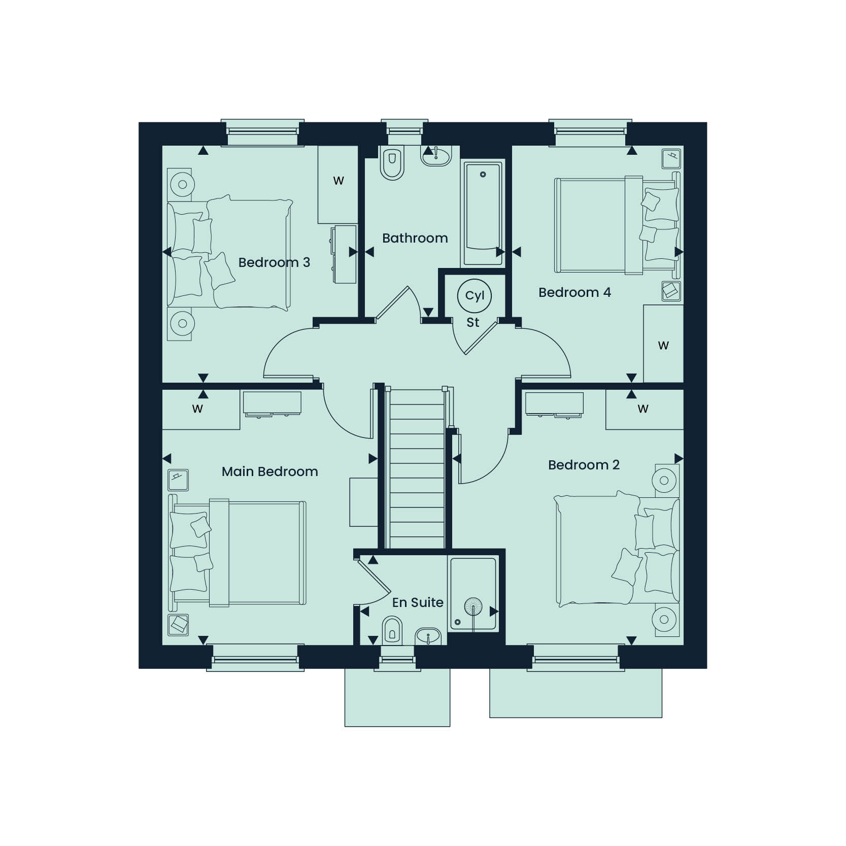 004, Long Meadow, Redhills, Exeter floorplan
