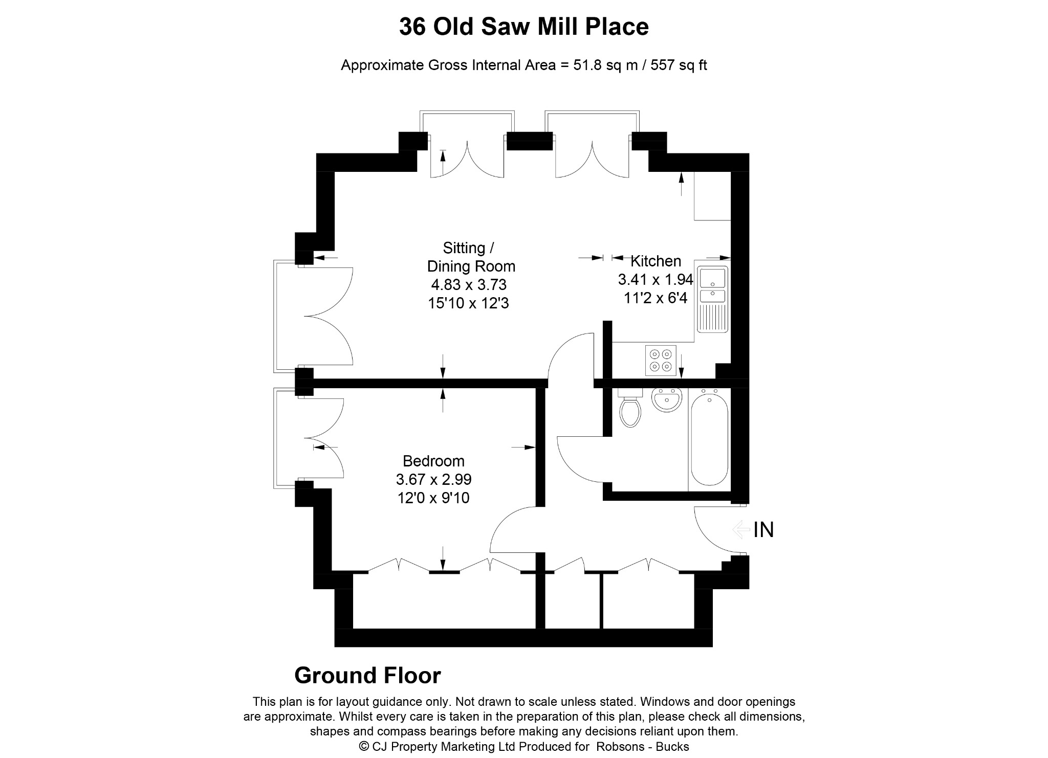 36 Old Saw Mill Place, Little Chalfont floorplan