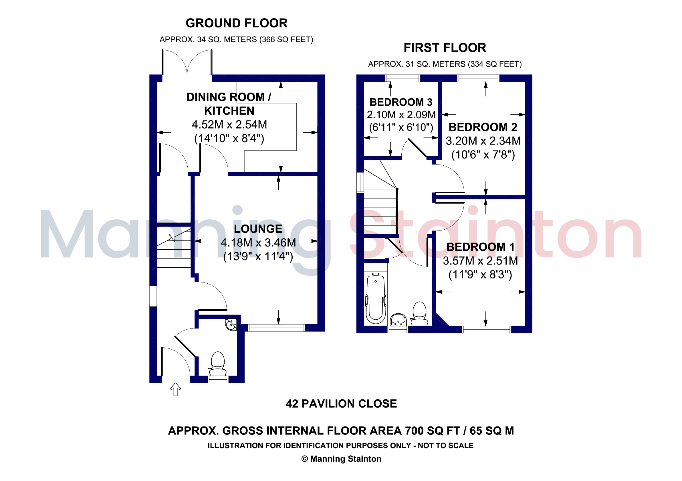 42, Pavilion Close, Pudsey floorplan