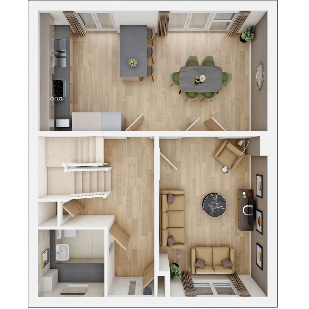 The Henford - Plot 631, Mead Fields, Martins Hill Green, Banwell floorplan