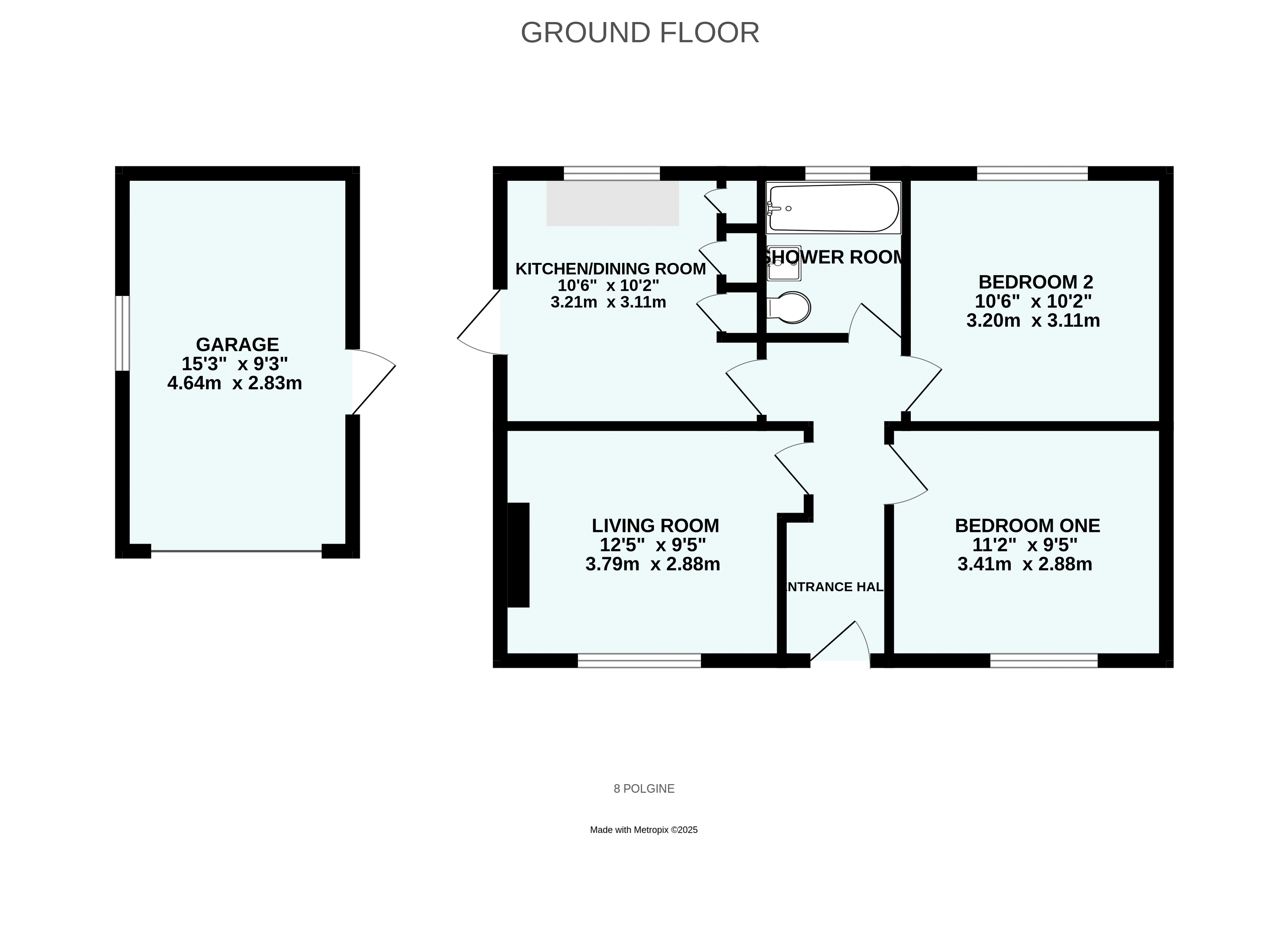 8, Polgine Close, Camborne floorplan