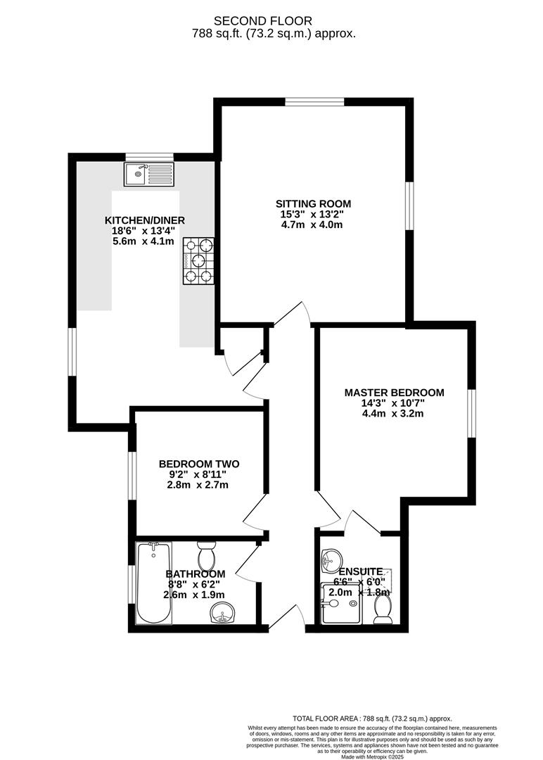 Flat 9, 5, Greenhill, Dorset floorplan