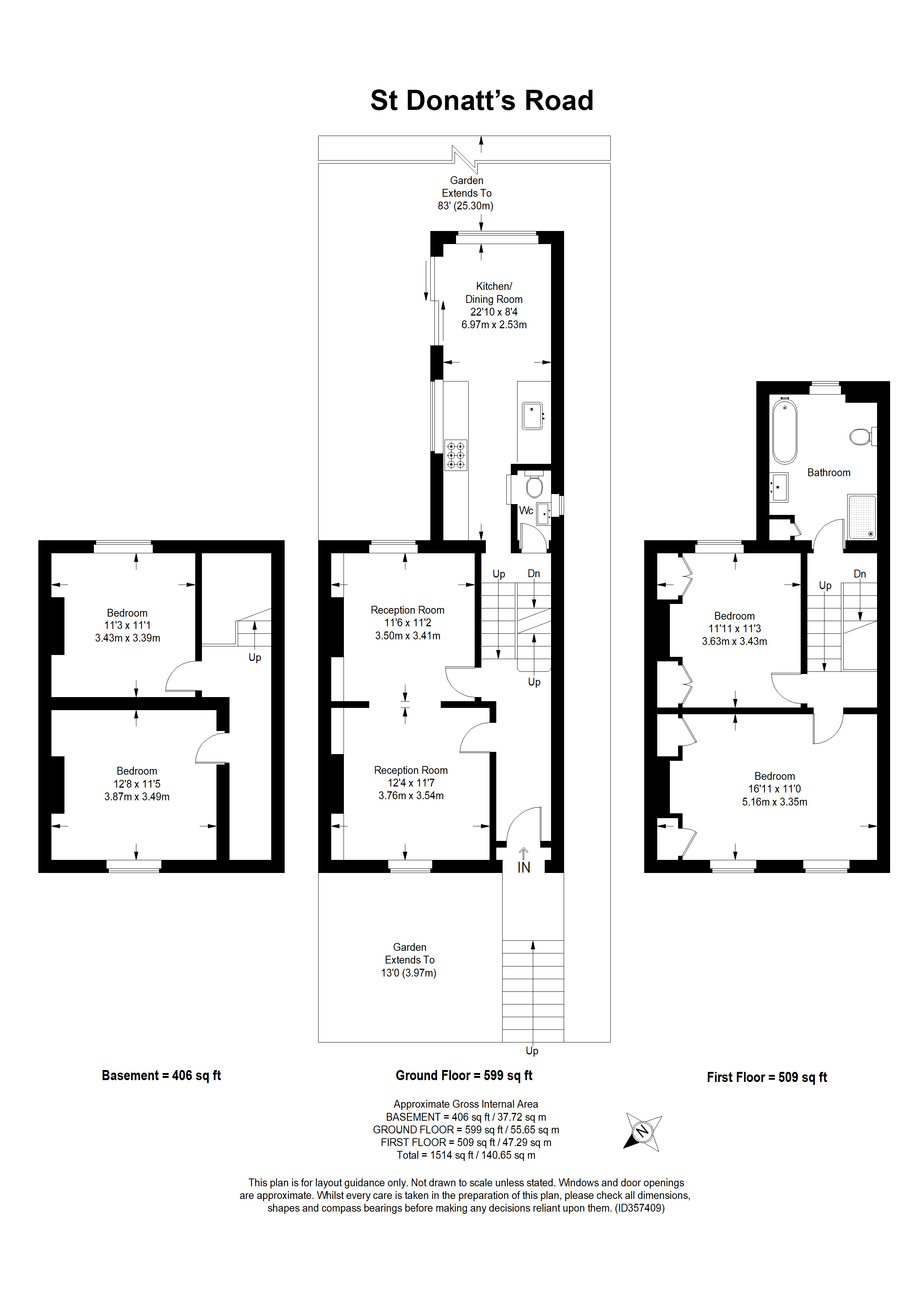 33, St. Donatts Road, New Cross floorplan