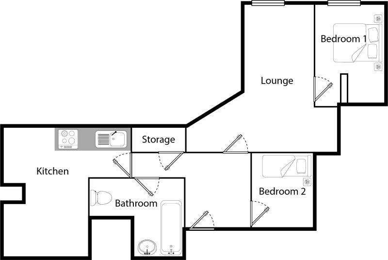 2 Bedrooms Flat to rent in Albert House, 1 Park Road, Halifax HX1