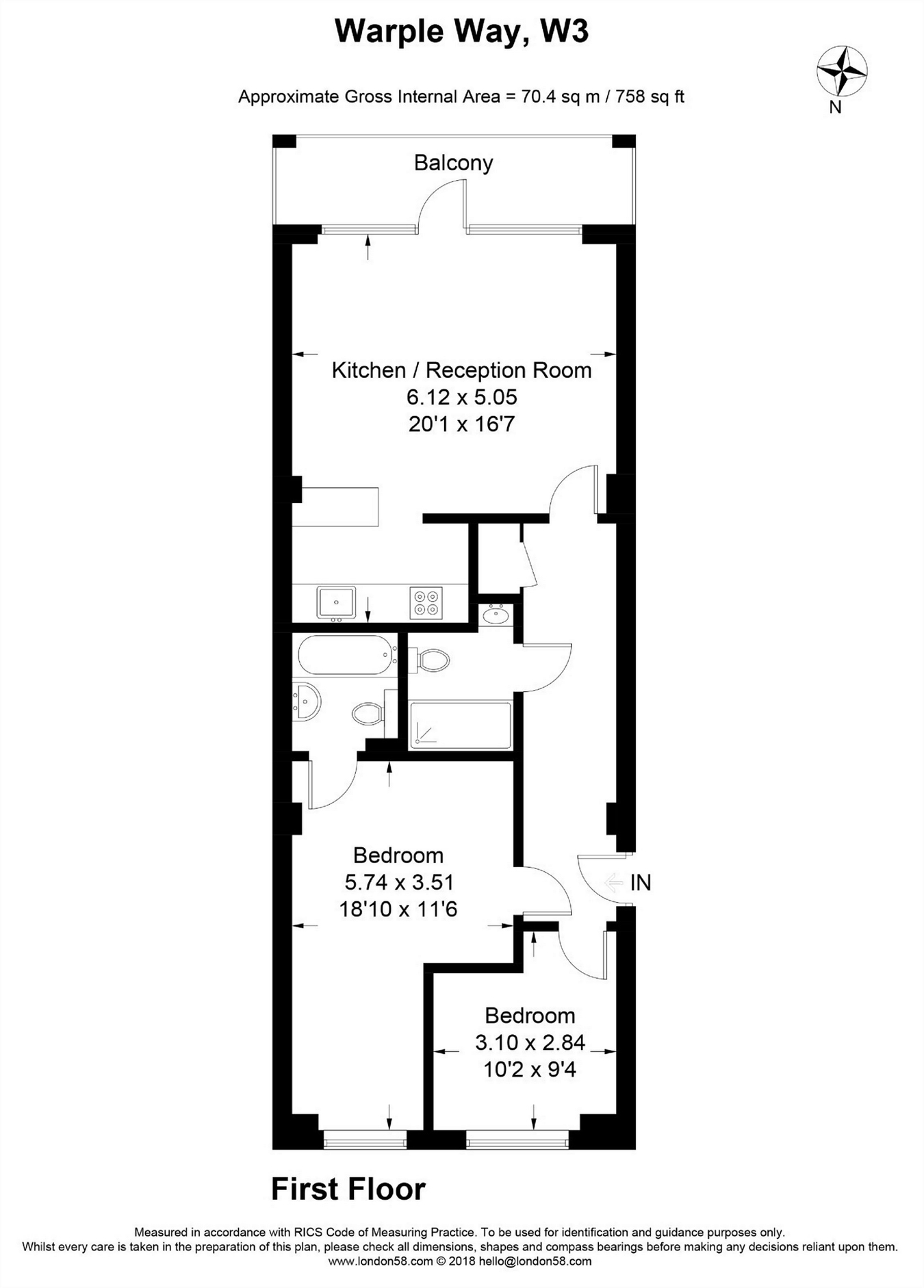 2 Bedrooms Flat to rent in Watt Court, Warple Way, Acton W3