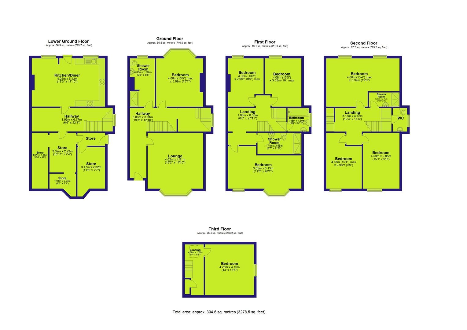 103-105, Waterloo Crescent, Nottingham floorplan