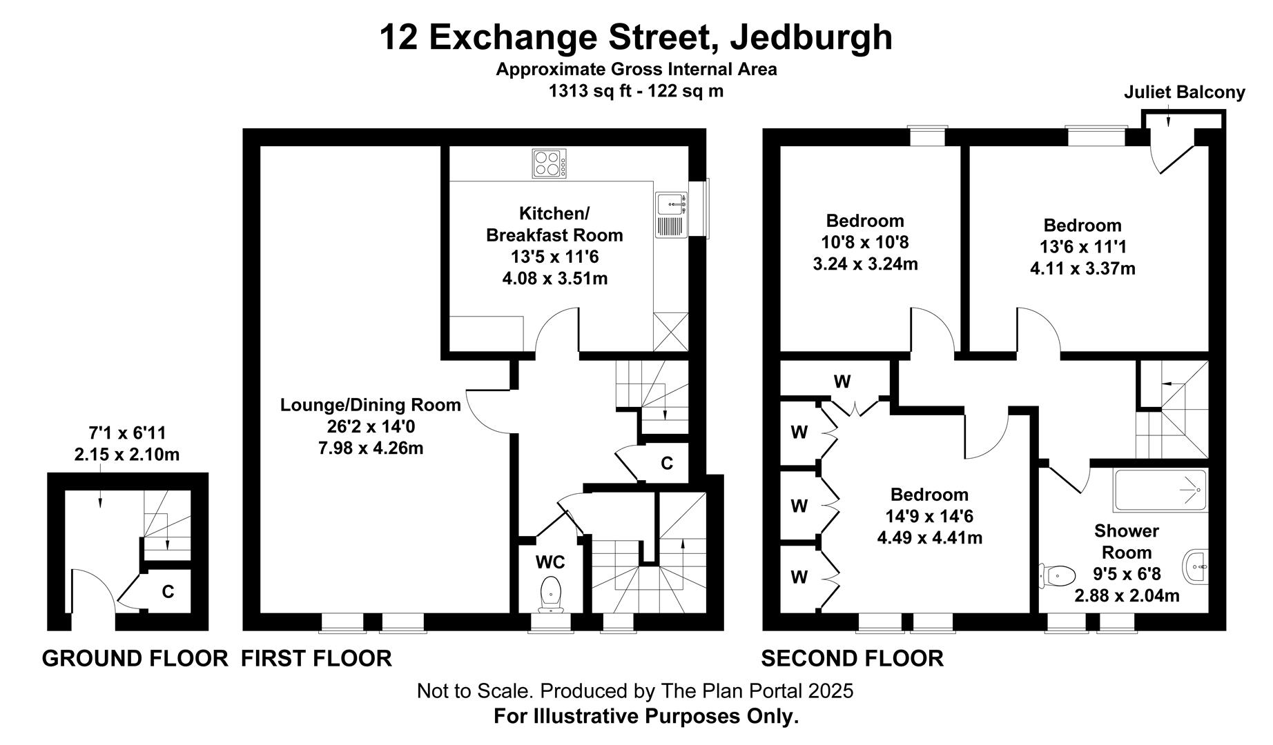 12, Exchange Street, Jedburgh floorplan